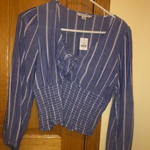 American Eagle striped blouse